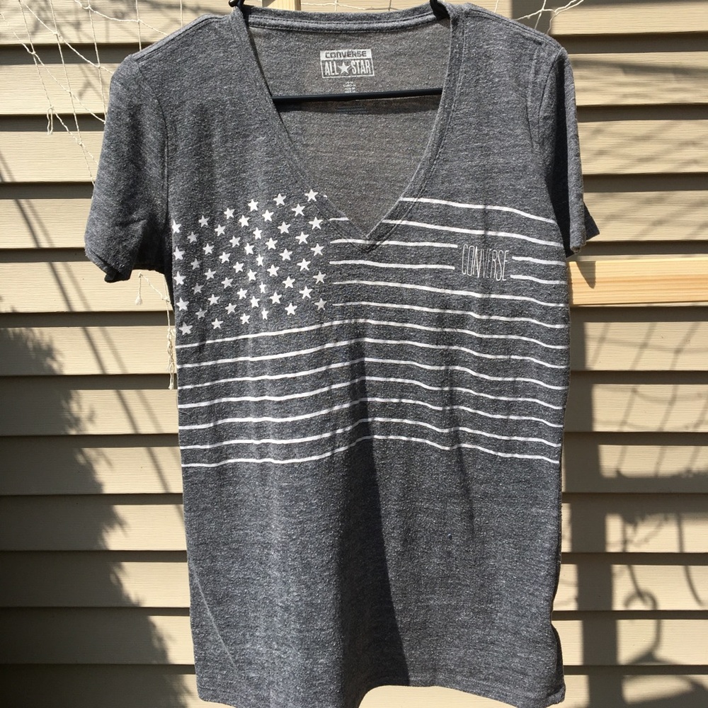 Ladies patriotic converse tee